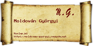 Moldován Györgyi névjegykártya